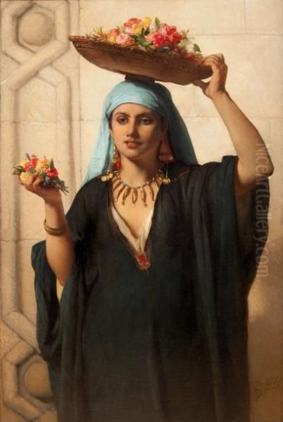 Flower girl in Cairo - view 1