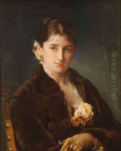 Young woman with gloves - view 1