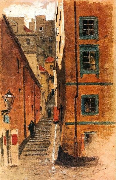 Stone Stairs Street in Warsaw. - view 1