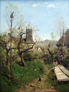 Spring in the village by Karl Buchholz