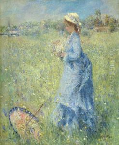 Femme cueillant des Fleurs Femme cueillant des Fleurs