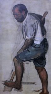 Man digging by Hans von Marees