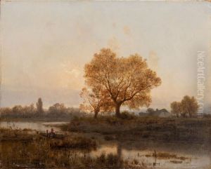 Evening landscape by Zygmunt Sidorowicz