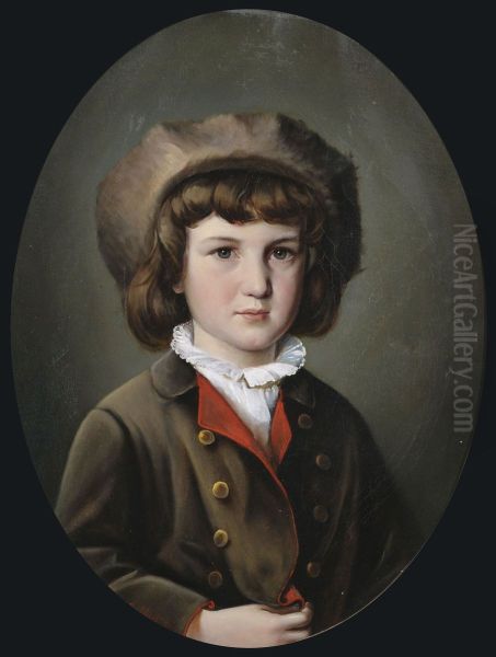 Bildnis eines Jungen in gruner Jacke mit Pelzmutze. - view 1