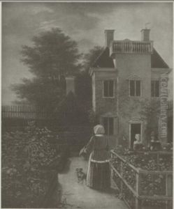 The Flower Garden by Pieter De Hooch