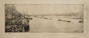 Il Ponte Saint Michel by Antonio Carbonati