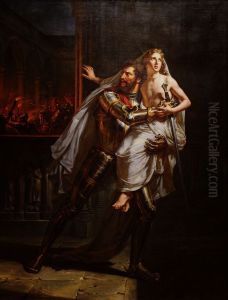 Tanneguy Du Chatel sauvant le Dauphin (futur Charles VII) by Auguste Couder