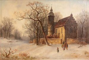 Winterlandschaft mit Kirche Winterlandschaft mit Kirche