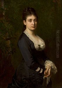 Portrait of Mina Fajans (1841-1933). by Leopold Horovitz