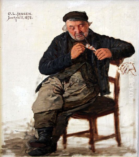 Portrait study of a man with a pipe - view 1