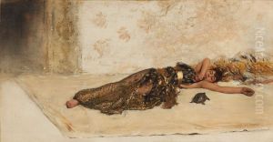 Lounging Odalisque with Turtle