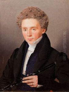 Portrait of flutist Niels Petersen (1801-1851)