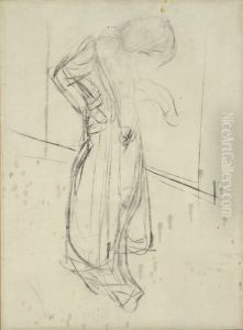 Model in Dressing Gown by Edvard Munch