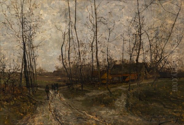 Landscape with hunters' - view 1