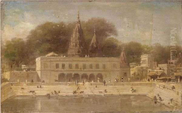 Temple of the Monkeys at Benares - view 1