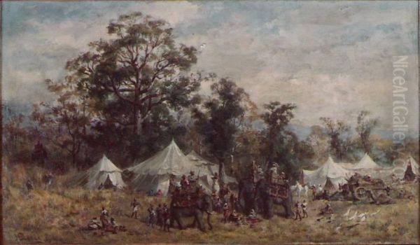 Tiger hunters' camp - view 1