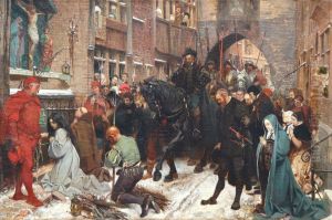 On the way to the ordeal (modello) by Pieter Van der Ouderaa