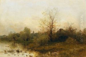 Autumnal landscape by Zygmunt Sidorowicz