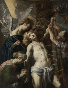 Saint Sebastian Released by the Roman Widow Irene and her Servant by Melchior De La Mars