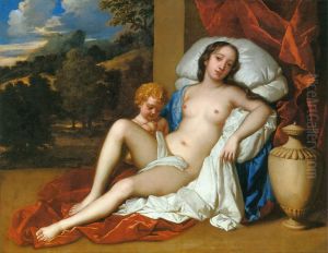 Portrait of a young woman (either Barbara Villiers or Nell Gwyn) and child, as Venus and Cupid