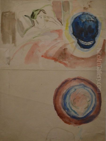 a) The Afflicted Eye. The Artist with a Skull b) The Afflicted Eye - view 1