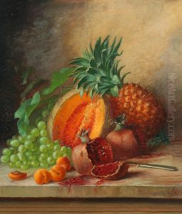 Still life with tropical fruits. by Alfrida Baadsgaard