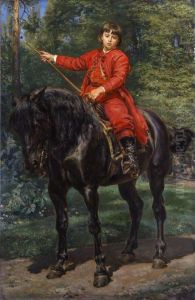 Portret konny Jerzego Matejki (Portret syna artysty na koniu) by Jan Matejko