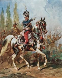 General Jan Henryk Dabrowski na czele Legionow by Juliusz Kossak