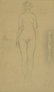 Standing Female Nude by Edvard Munch