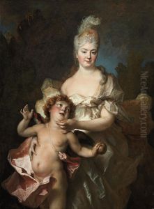 Portrait of a lady as Venus, presumably Mlle. Duclos by Nicolas de Largilliere