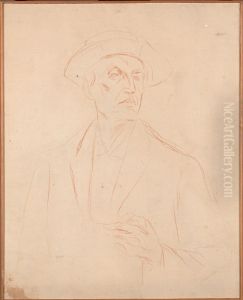 Self-Portrait with Afflicted Eye by Edvard Munch