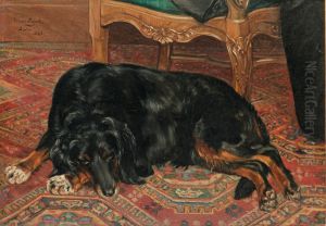 Portrait of a dog by Louis Van Engelen