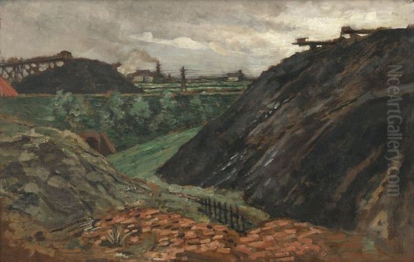 A slag heap in the Borinage - view 1