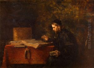 Scholar in his Studio by Szymon Buchbinder