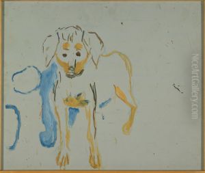 Dog Standing by Edvard Munch