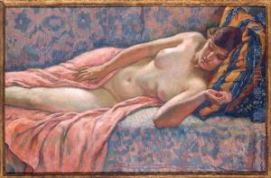 Study of a female nude by Theo van Rysselberghe
