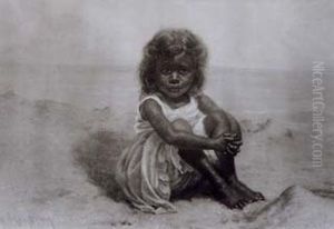 Little Girl in the Sand by Grace Hudson