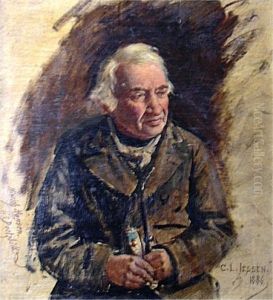 Portrait of an old man by Carl Ludwig Jessen