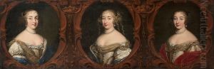 Marguerite Louise d'Orleans, Marie-Madeleine d'Orleans, Elisabeth D'Orleans by Pierre Mignard I
