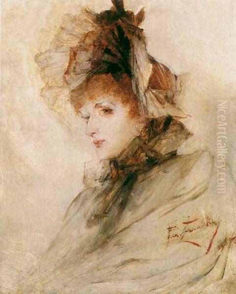 Lady in a hat - view 1