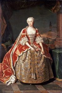 Portrait ofAugusta of Saxe-Gotha, Princess of Wales (1719-1772) by Jean-Baptiste van Loo