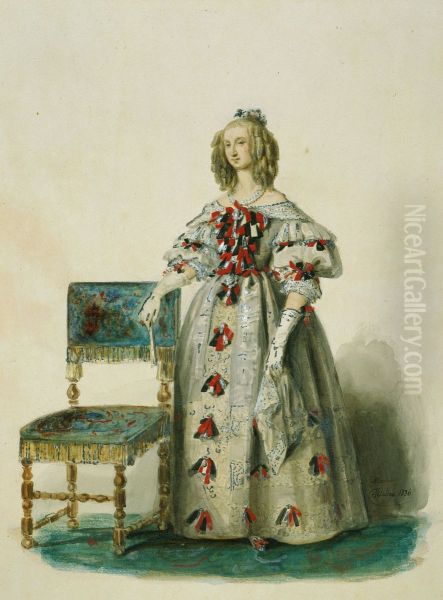 Louise, Queen of the Belgians, as Mademoiselle de Montpensier - view 1