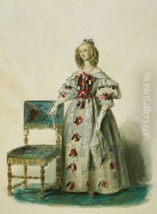 Louise, Queen of the Belgians, as Mademoiselle de Montpensier