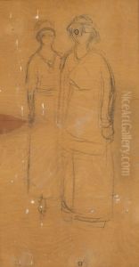 Two Standing Women by Edvard Munch
