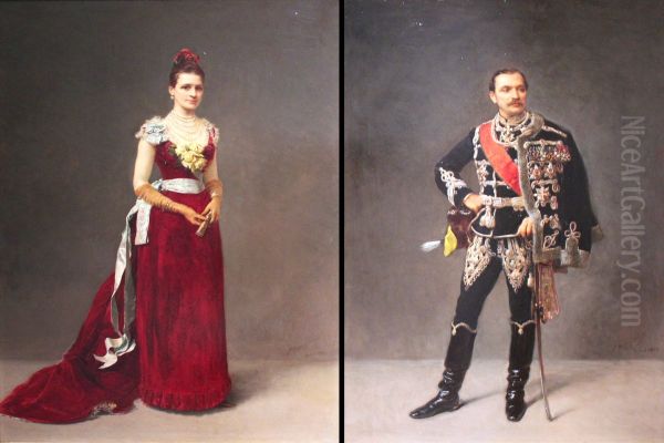 Ferdinand Eduard Freiherr von Stumm (1843-1925) and his wife Pauline (1858-1950) - view 1