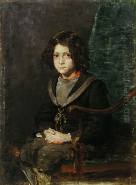 Boy in Navy dress - view 1