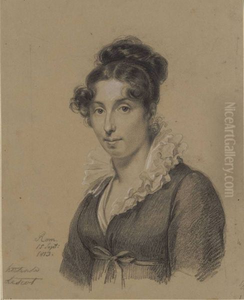 Portrait of Antoinette Cecile Hortense Haudebourt-Lescot (1784-1845), painter - view 1