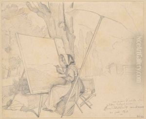 Self-portrait of Louise Josephine Sarazin de Belmont by Louise-Josephine Sarazin de Belmont
