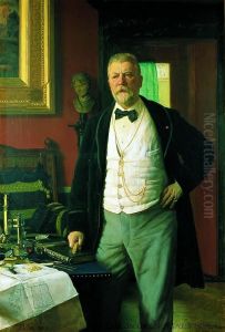 Portrait of Carl Jacobsen, Carlsberg by August Jerndorff
