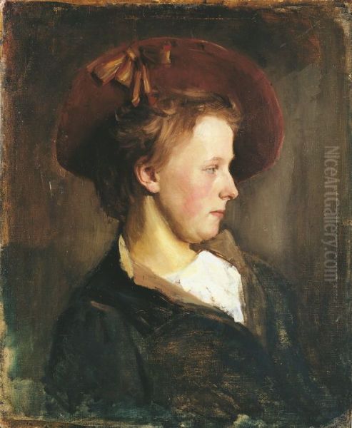 A Lady in a Red Hat - view 1
